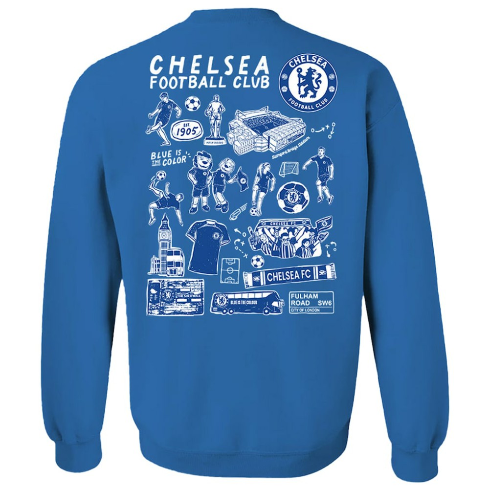 Chelsea Vive La Fete Women's Impressions Artwork Pullover Sweatshirt -  Blue