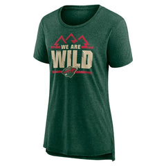 NHL Green Minnesota Wild Women's Shout Out Tri-Blend T-Shirt