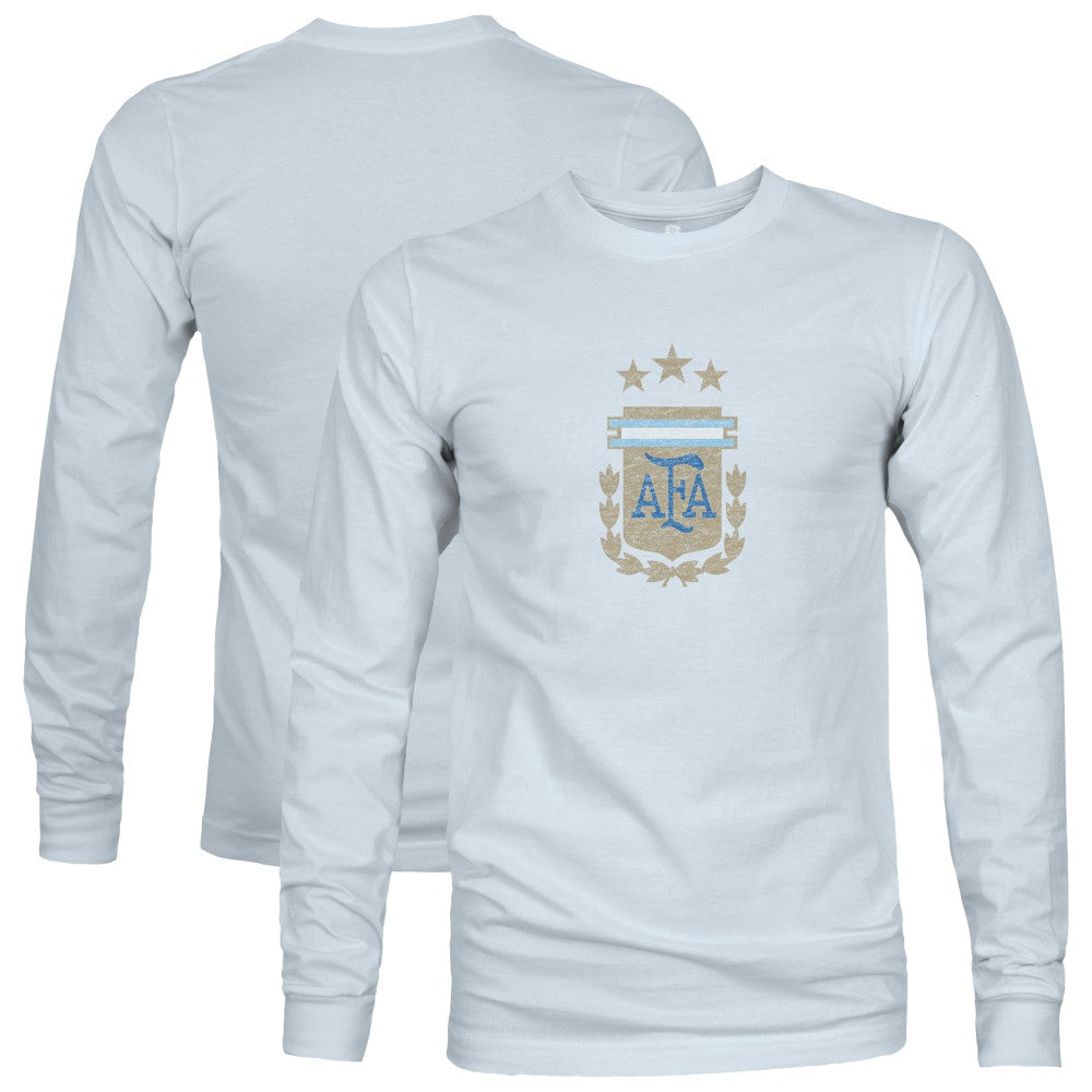 Argentina National Team 1863FC Color Badge Long Sleeve T-Shirt -  Light Blue