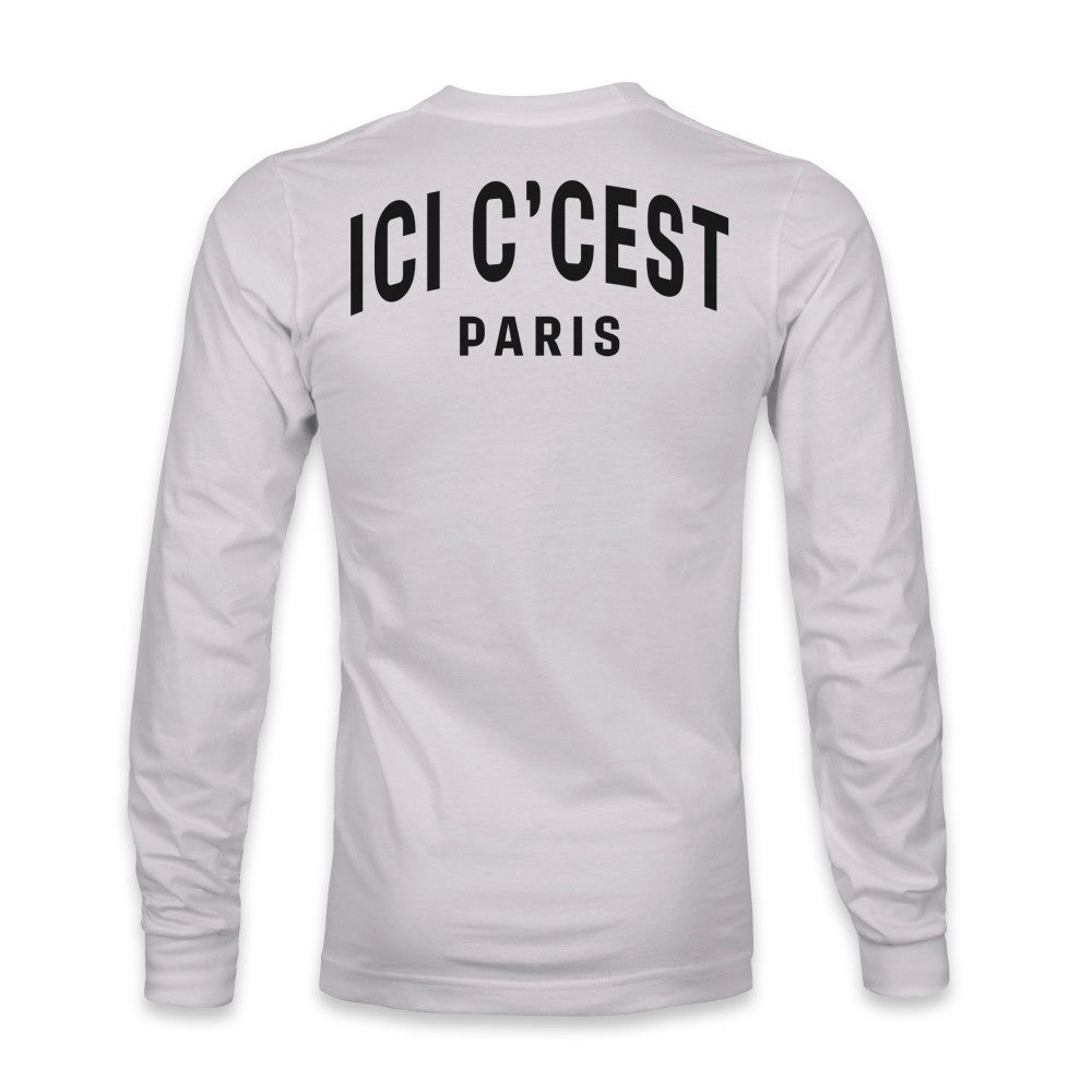 Paris Saint-Germain 1863FC Back Team Arch Long Sleeve T-Shirt -  Gray