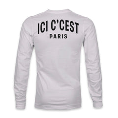 Paris Saint-Germain 1863FC Back Team Arch Long Sleeve T-Shirt -  Gray