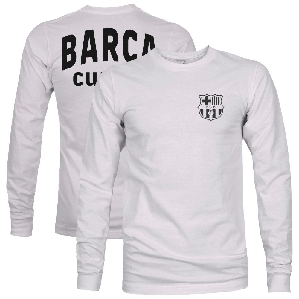 Barcelona 1863FC Back Team Arch Long Sleeve T-Shirt -  Gray