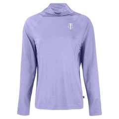 MLB Minnesota Twins Cutter & Buck Women's Coastline Epic Comfort Eco Recycled Funnel Neck Pullover Top