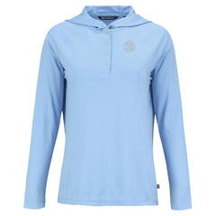 MLB Chicago Cubs Cutter & Buck Women's Coastline Epic Comfort Eco Recycled Long Sleeve Hoodie T-Shirt