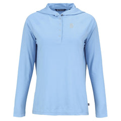 MLB Detroit Tigers Cutter & Buck Women's Coastline Epic Comfort Eco Recycled Long Sleeve Hoodie T-Shirt