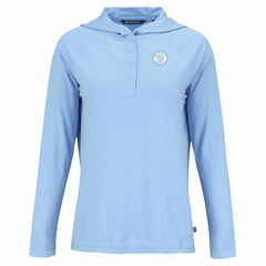 MLB Milwaukee Brewers Cutter & Buck Women's Coastline Epic Comfort Eco Recycled Long Sleeve Hoodie T-Shirt