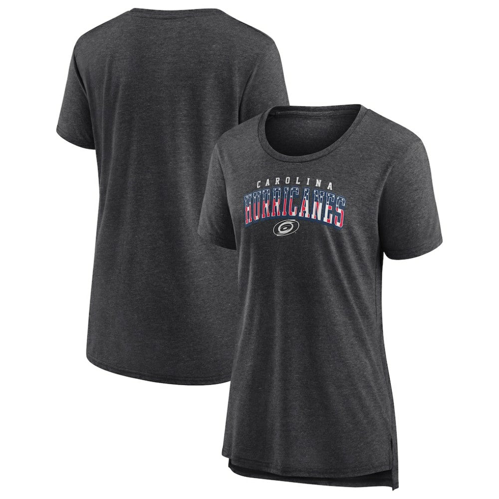 NHL Gray Carolina Hurricanes Women's Proud Tri-Blend T-Shirt