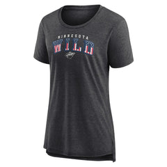 NHL Gray Minnesota Wild Women's Proud Tri-Blend T-Shirt