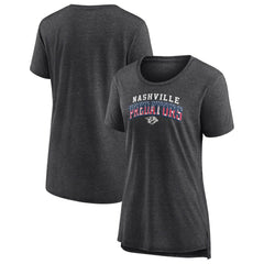 NHL Gray Nashville Predators Women's Proud Tri-Blend T-Shirt
