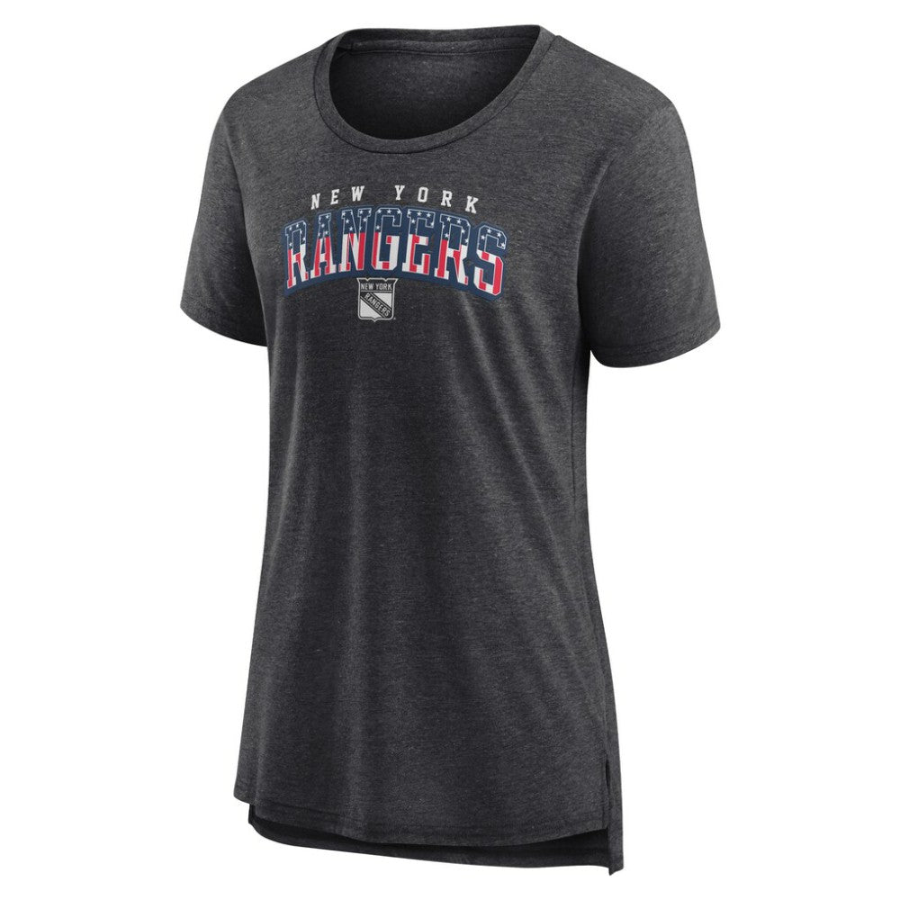 NHL Gray New York Rangers Women's Proud Tri-Blend T-Shirt