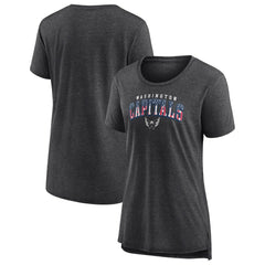 NHL Gray Washington Capitals Women's Proud Tri-Blend T-Shirt