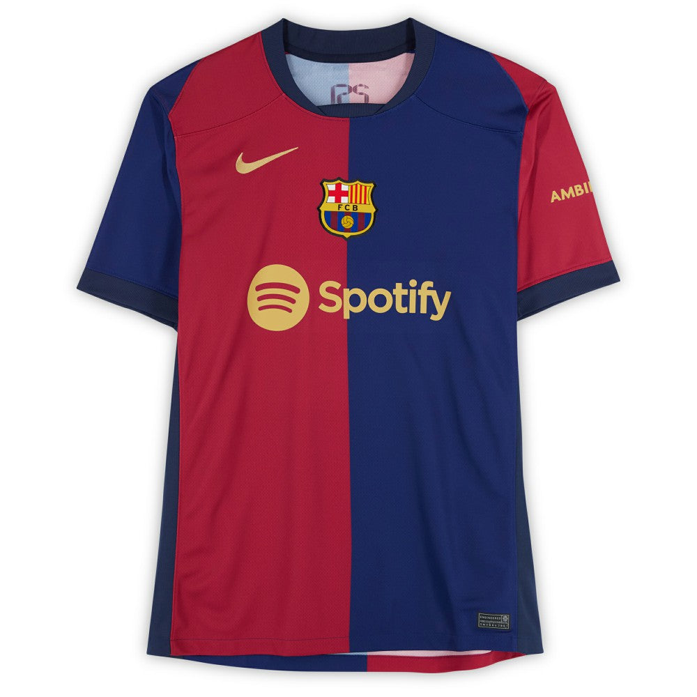 Patrick Kluivert Barcelona Autographed 2024-25 Red/Blue Home Jersey - Fanatics BAS