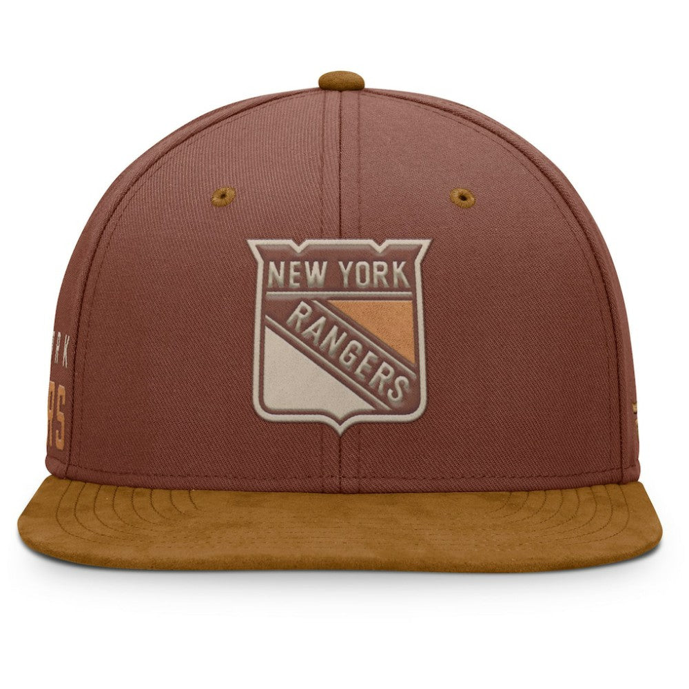 NHL Brown New York Rangers Fanatics Fall Leaves Acreage Snapback Hat