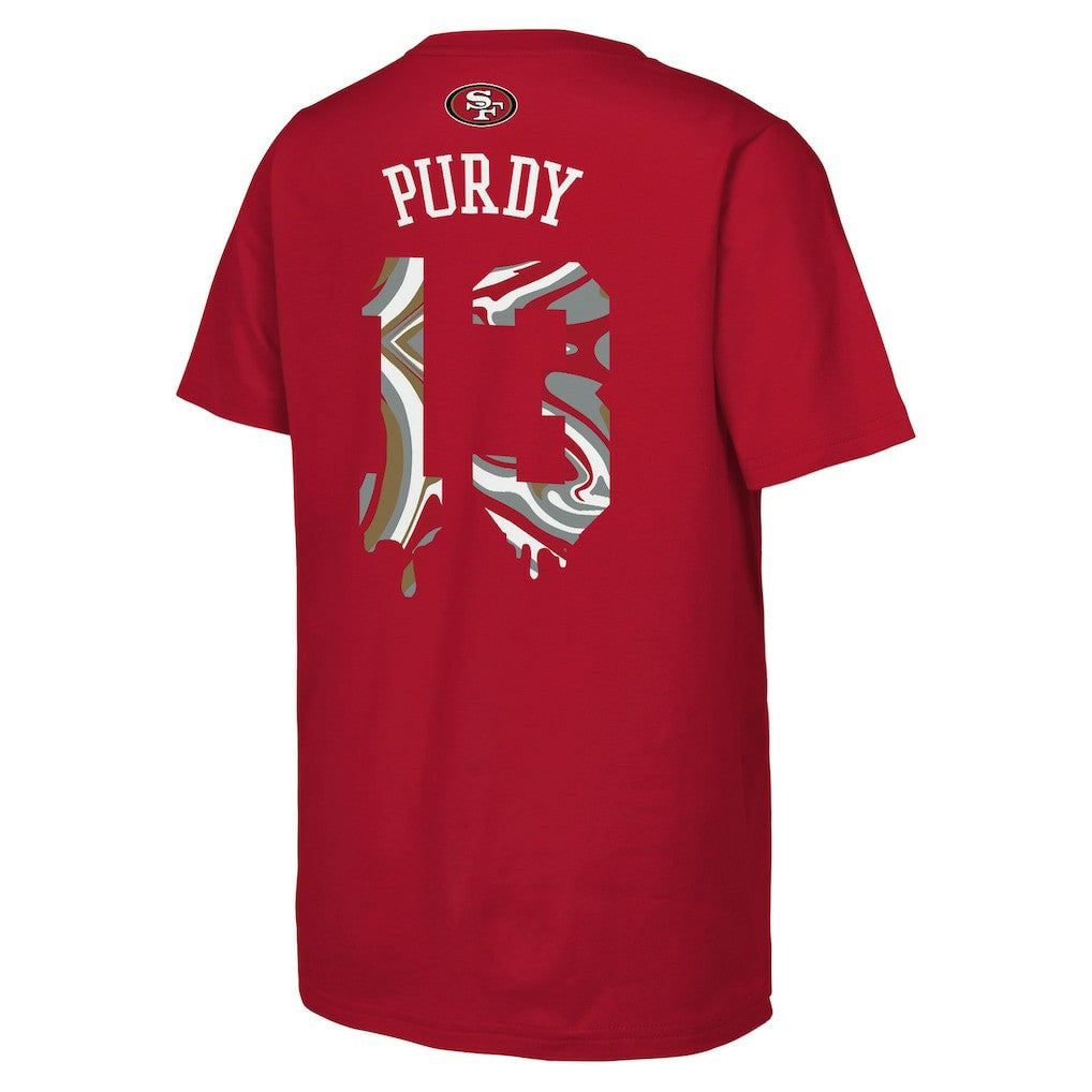 Brock Purdy  Outerstuff Youth Mainliner Drip Player Name & Number T-Shirt - San Francisco 49ers