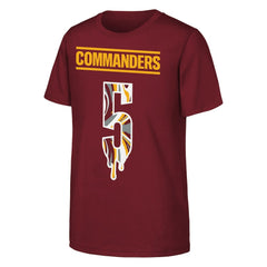 Jayden Daniels  Outerstuff Youth Mainliner Drip Player Name & Number T-Shirt - Washington Commanders