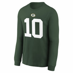 Jordan Love  Youth Player Name & Number Long Sleeve T-Shirt - Green Bay Packers