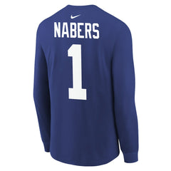 Malik Nabers  Youth Player Name & Number Long Sleeve T-Shirt - New York Giants