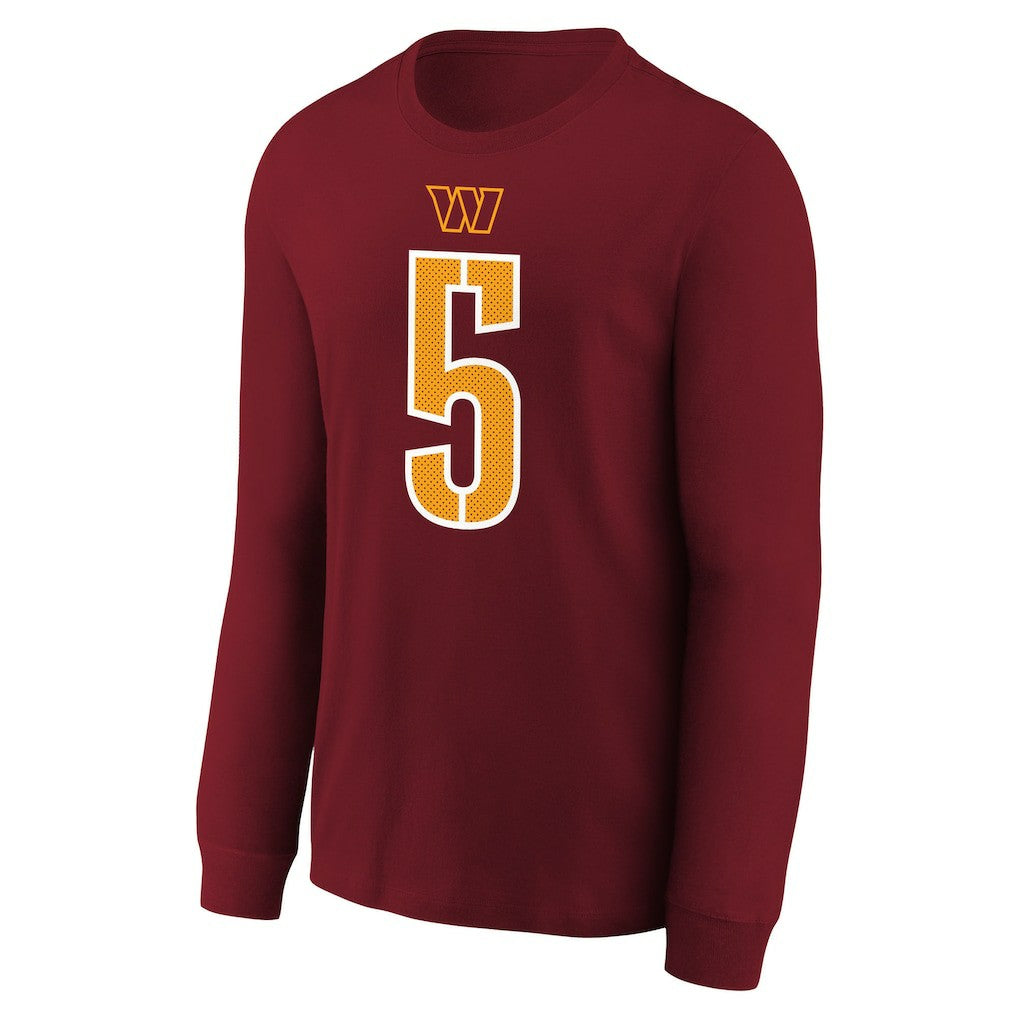 Jayden Daniels  Youth Player Name & Number Long Sleeve T-Shirt - Washington Commanders