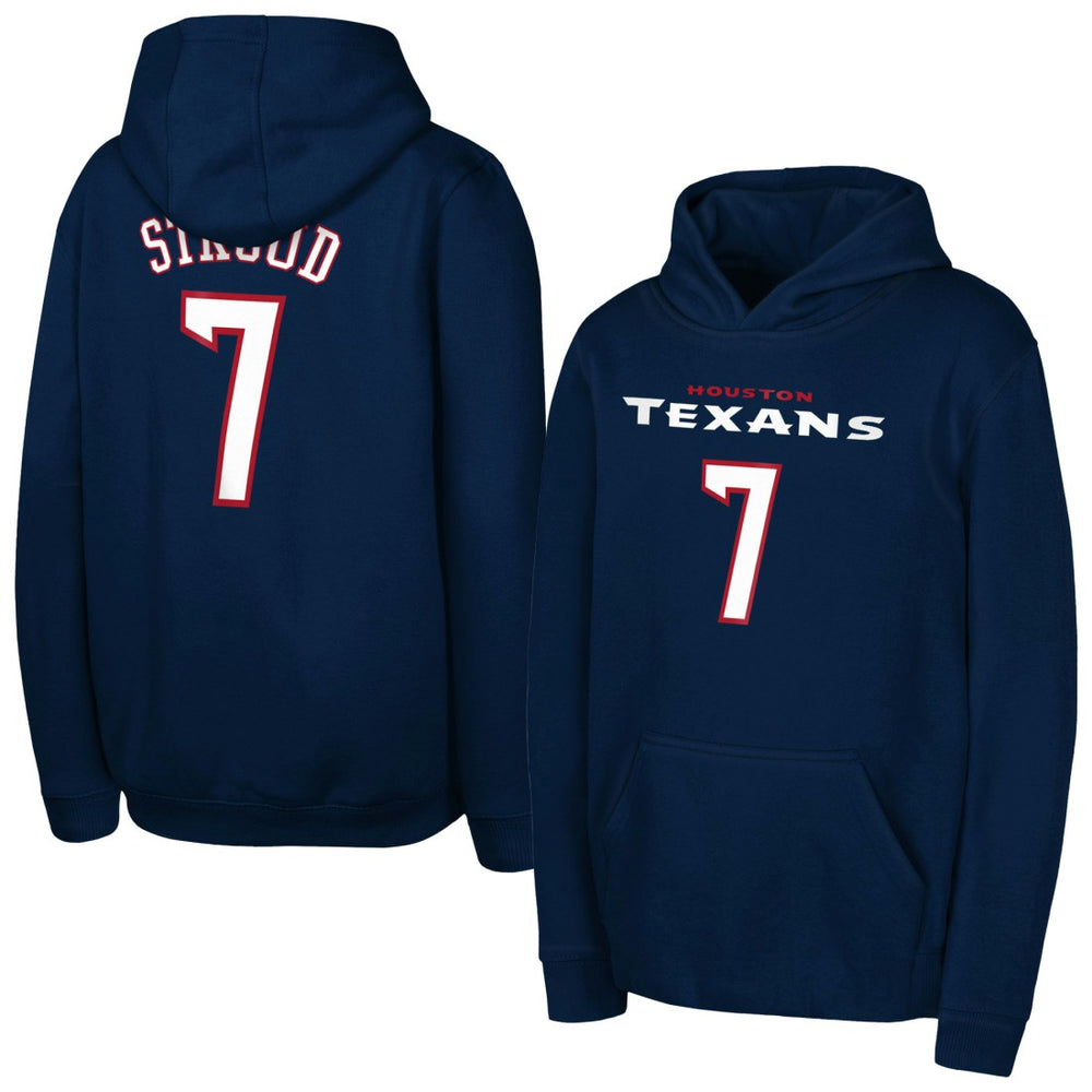 C.J. Stroud  Outerstuff Mainliner Player Name & Number Hoodie - Houston Texans