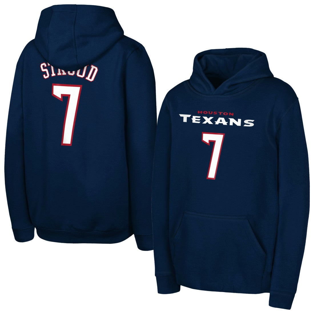 C.J. Stroud  Outerstuff Mainliner Player Name & Number Hoodie - Houston Texans