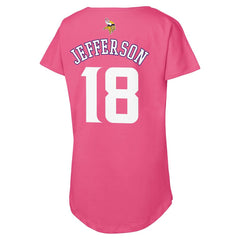 Justin Jefferson  Outerstuff Girls Youth Player Name & Number T-Shirt - Minnesota Vikings