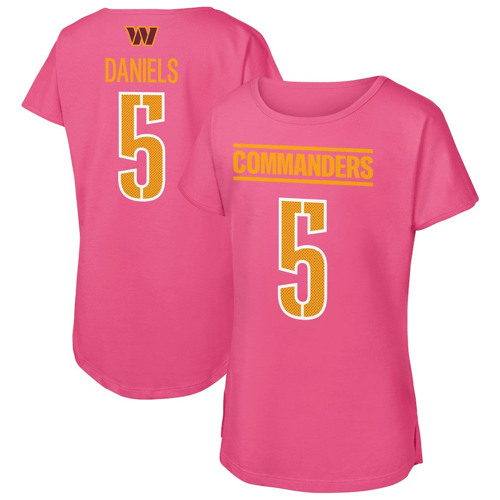 Jayden Daniels  Outerstuff Girls Youth Player Name & Number T-Shirt - Washington Commanders