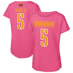 Jayden Daniels  Outerstuff Girls Youth Player Name & Number T-Shirt - Washington Commanders