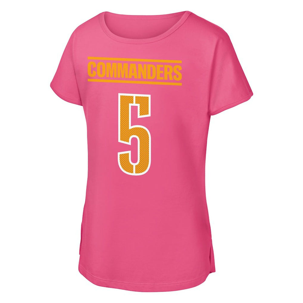 Jayden Daniels  Outerstuff Girls Youth Player Name & Number T-Shirt - Washington Commanders