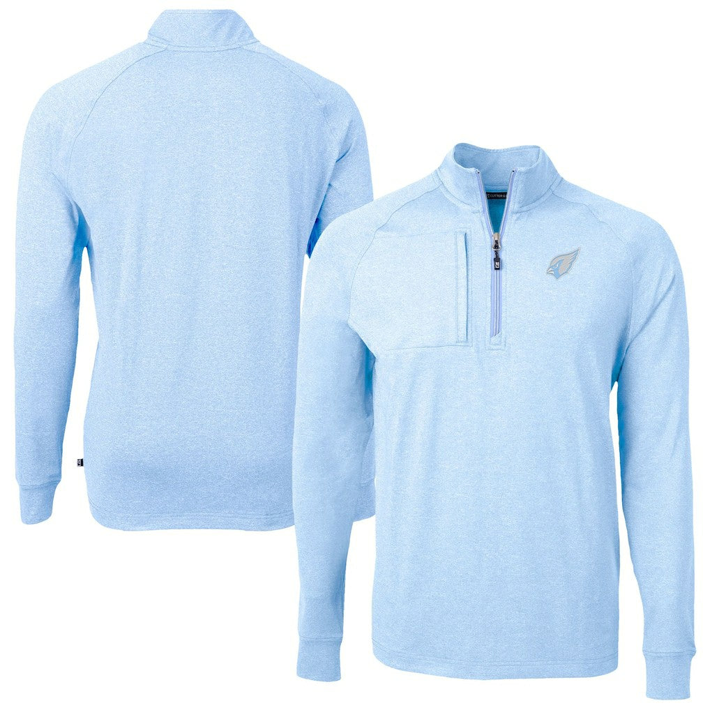 Cutter & Buck Raglan Adapt Eco Knit Heather Quarter-Zip Top - Arizona Cardinals