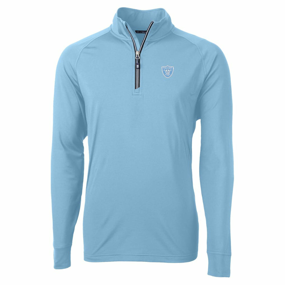 Cutter & Buck Raglan Adapt Eco Knit Stretch Recycled Quarter-Zip Top - Las Vegas Raiders