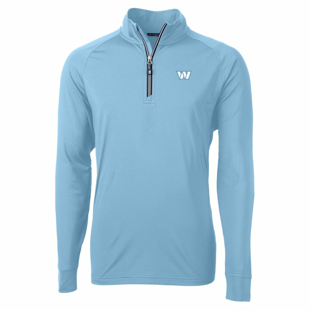Cutter & Buck Raglan Adapt Eco Knit Stretch Recycled Quarter-Zip Top - Washington Commanders