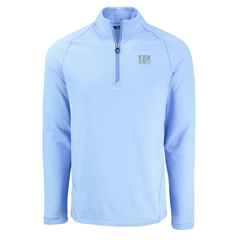 Cutter & Buck Peshastin Eco Fleece Recycled Raglan Quarter-Zip Top - Cincinnati Bengals