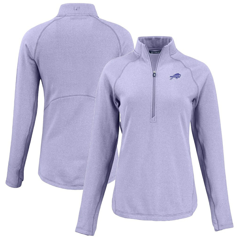 Cutter & Buck Women's Peshastin Eco Fleece Recycled Half-Zip Top - Buffalo Bills