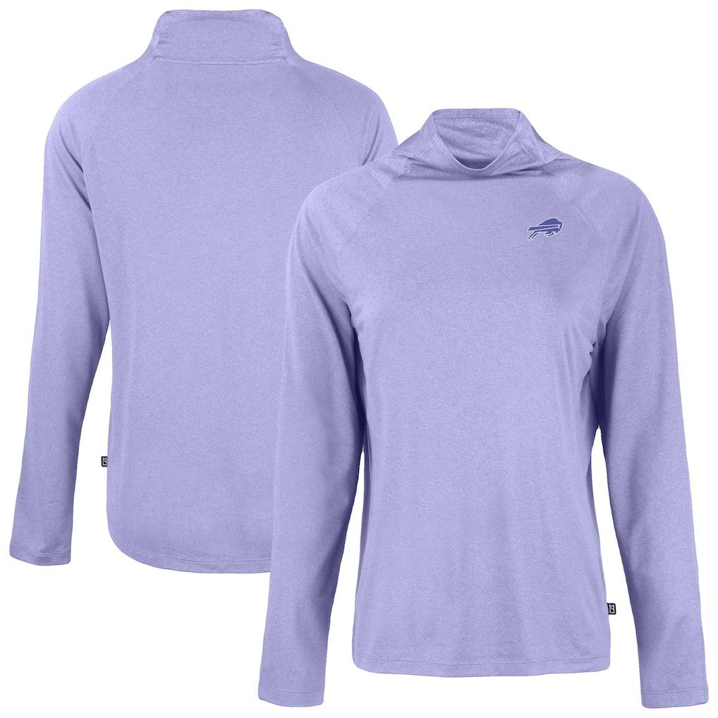 Cutter & Buck Women's Coastline Epic Comfort Eco Recycled Funnel Neck Pullover Top - Buffalo Bills