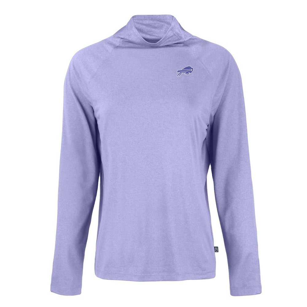 Cutter & Buck Women's Coastline Epic Comfort Eco Recycled Funnel Neck Pullover Top - Buffalo Bills