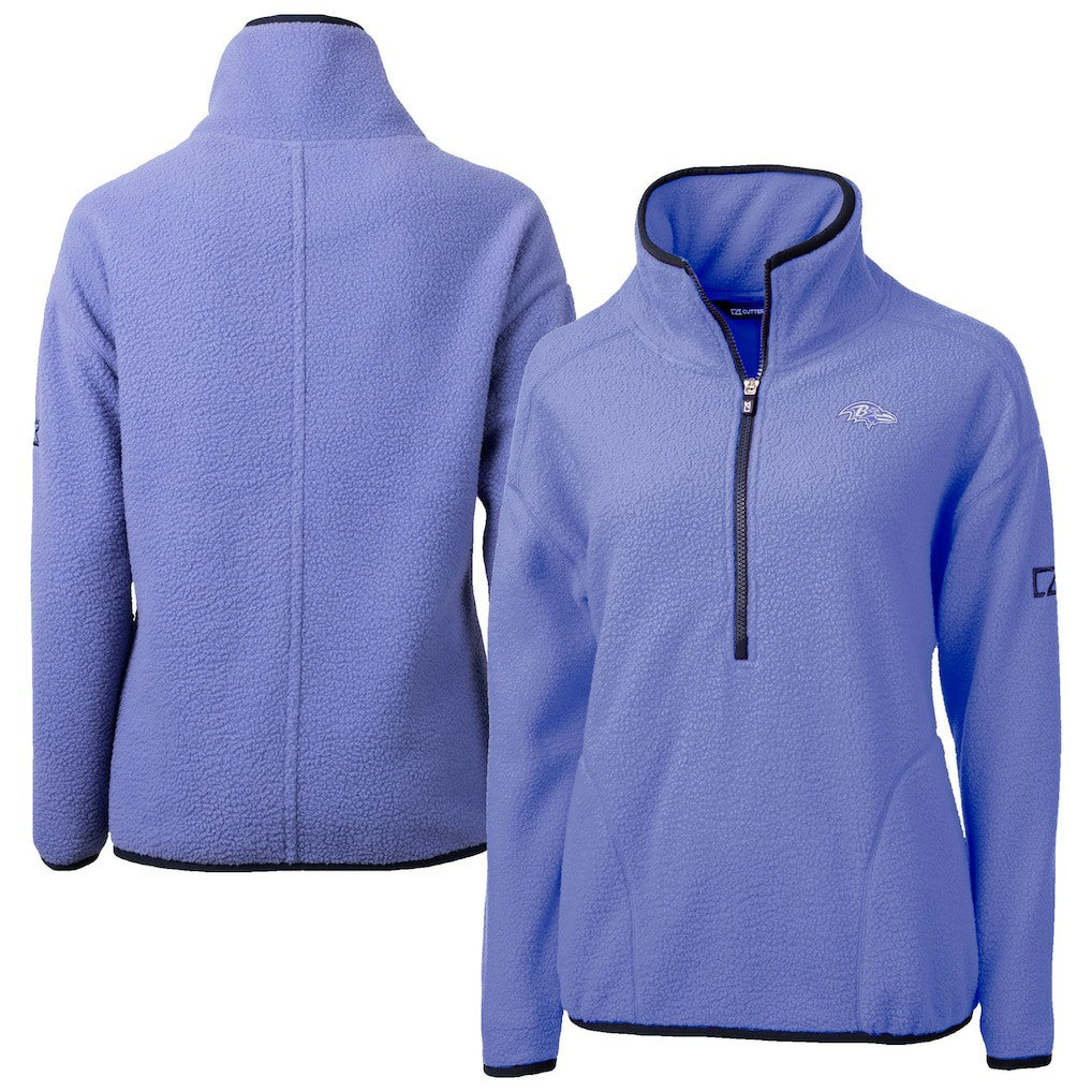 Cutter & Buck Women's Cascade Eco Fleece Half-Zip Jacket - Baltimore Ravens
