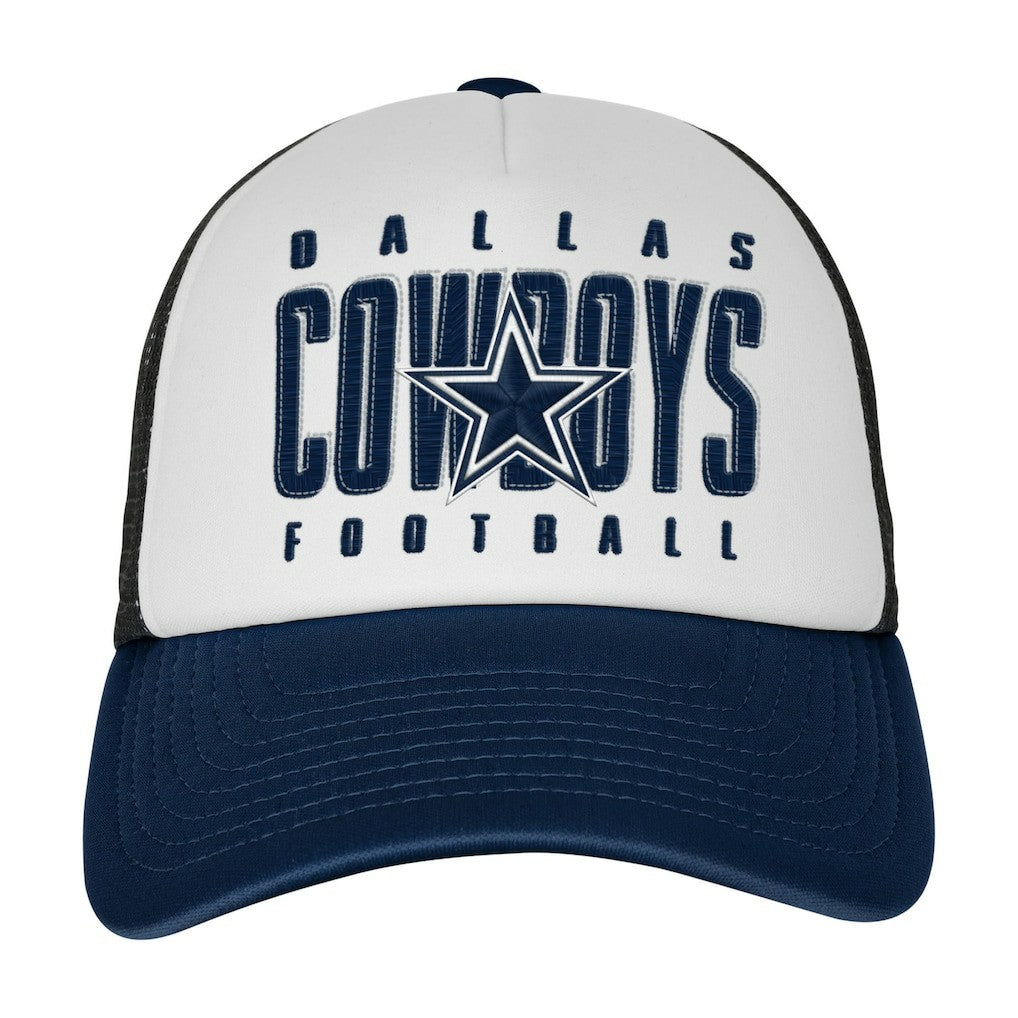 Outerstuff Youth Essentials Trucker Adjustable Hat - Dallas Cowboys