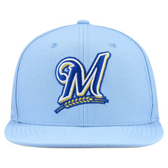 MLB Milwaukee Brewers Mitchell & Ness Cooperstown Collection Basic Flip Snapback Hat