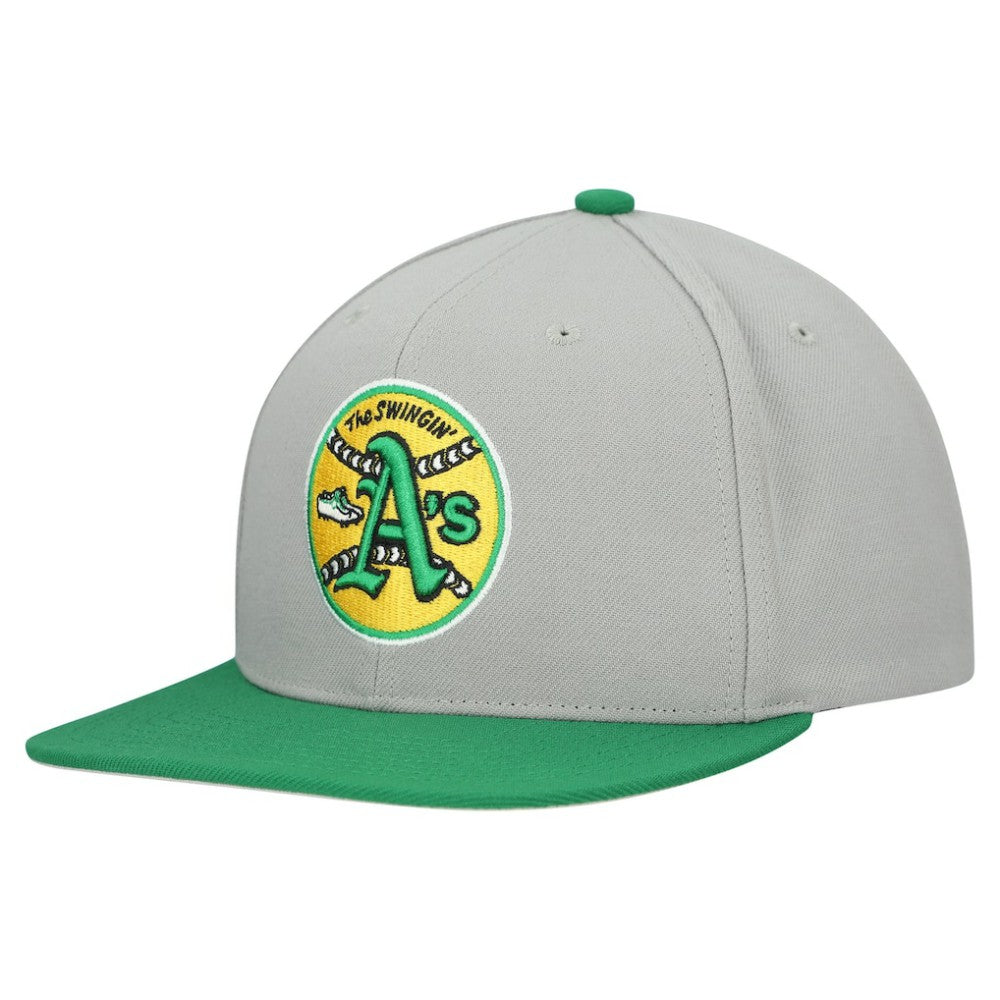 MLB Athletics Mitchell & Ness Cooperstown Collection Basic Flip Snapback Hat