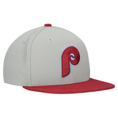 MLB Philadelphia Phillies Mitchell & Ness Cooperstown Collection Basic Flip Snapback Hat