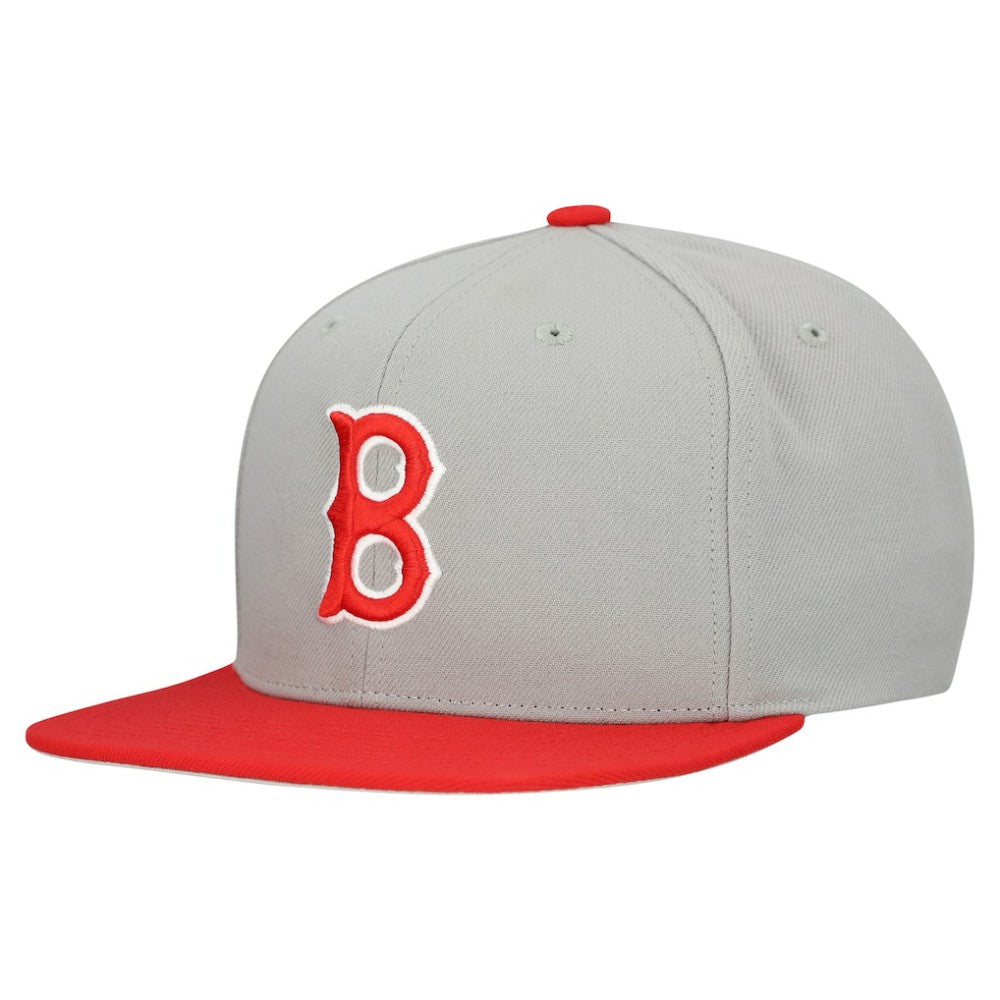 MLB Boston Red Sox Mitchell & Ness Cooperstown Collection Basic Flip Snapback Hat