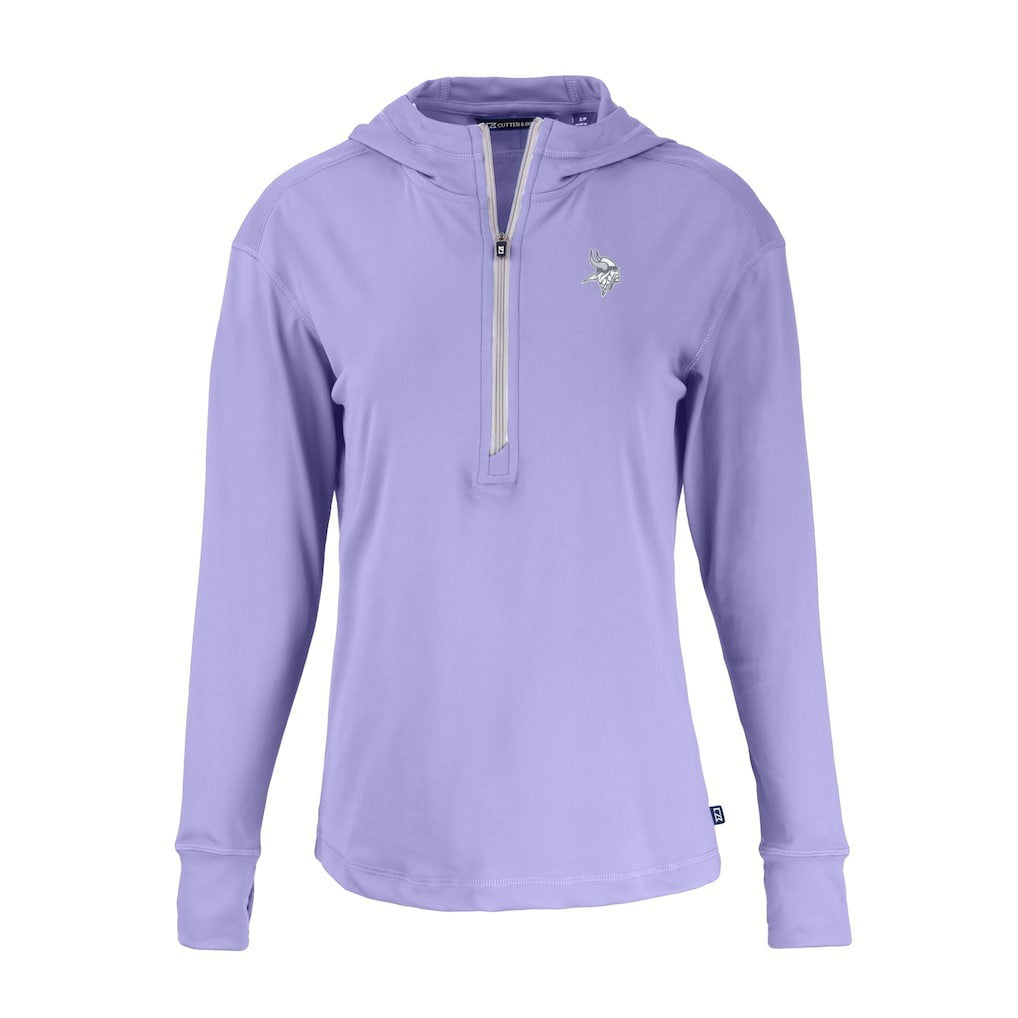 Cutter & Buck Women's Daybreak Eco Recycled Half-Zip Hoodie - Minnesota Vikings