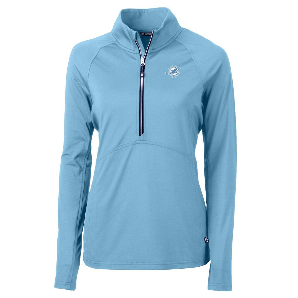 Cutter & Buck Women's Adapt Eco Knit Stretch Recycled Half-Zip Top - Miami Dolphins