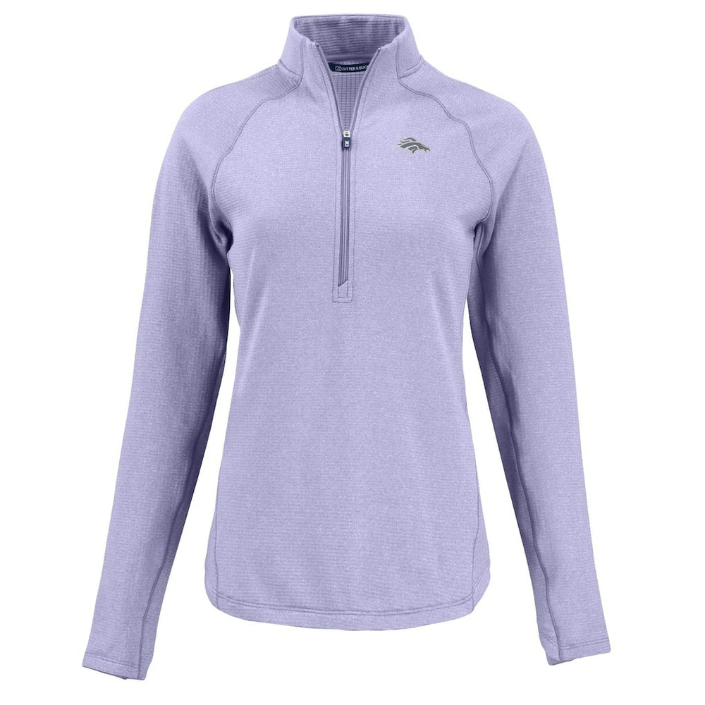 Cutter & Buck Women's Peshastin Eco Fleece Recycled Half-Zip Top - Denver Broncos