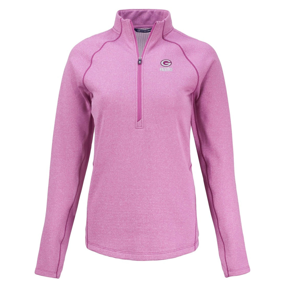 Cutter & Buck Women's Peshastin Eco Fleece Recycled Half-Zip Top - Green Bay Packers