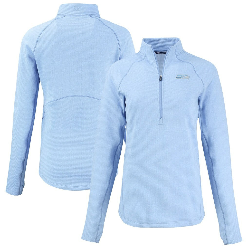 Cutter & Buck Women's Peshastin Eco Fleece Recycled Half-Zip Top - Seattle Seahawks