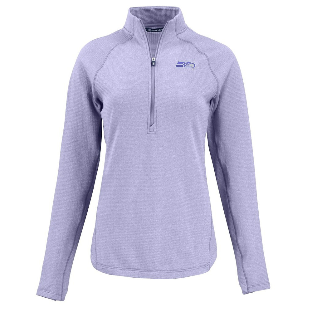 Cutter & Buck Women's Peshastin Eco Fleece Recycled Half-Zip Top - Seattle Seahawks