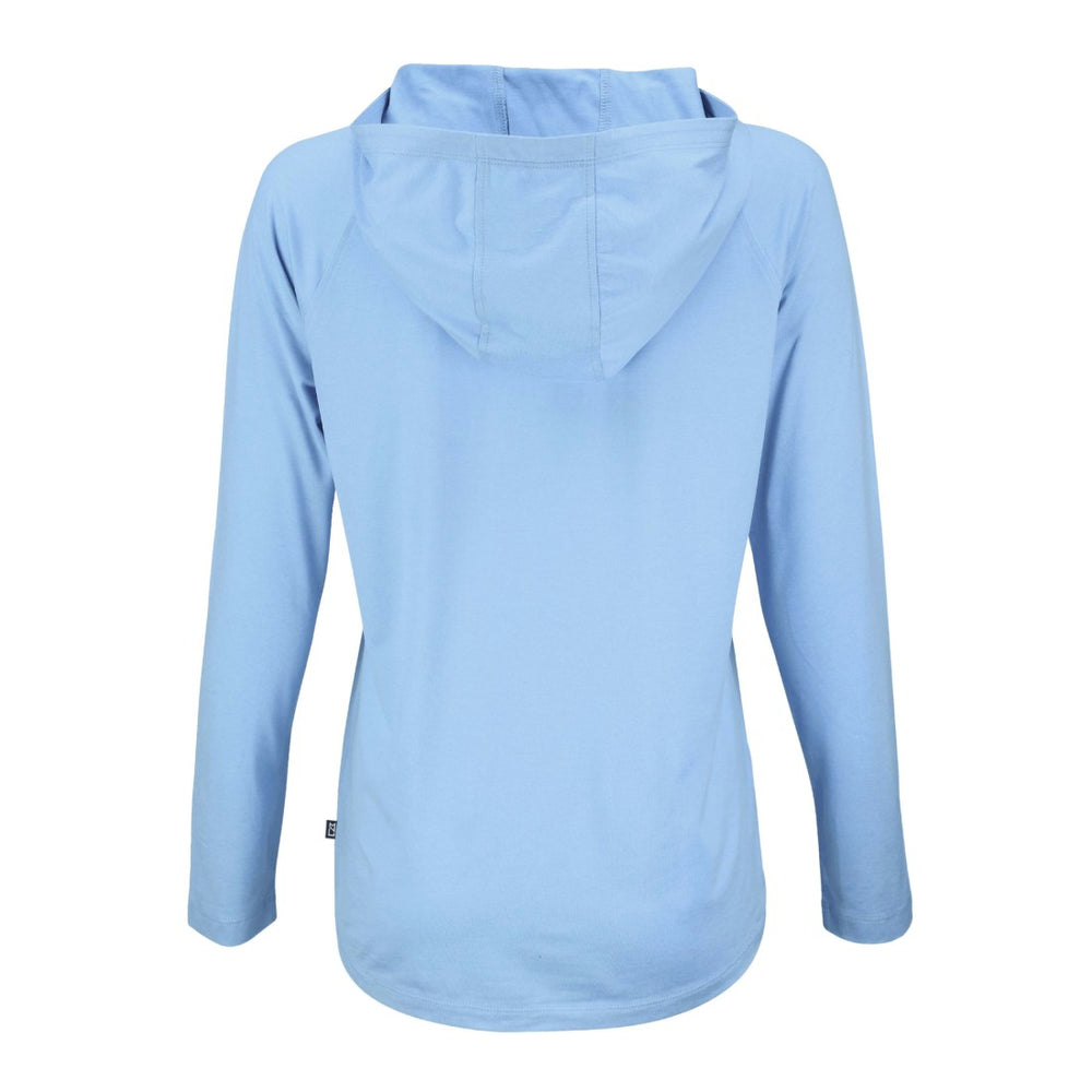Cutter & Buck Women's Coastline Epic Comfort Eco Recycled Long Sleeve Hoodie T-Shirt - Denver Broncos