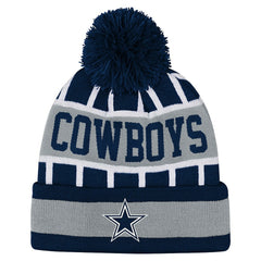 Outerstuff Youth Go Fast Cuffed Knit Hat with Pom - Dallas Cowboys