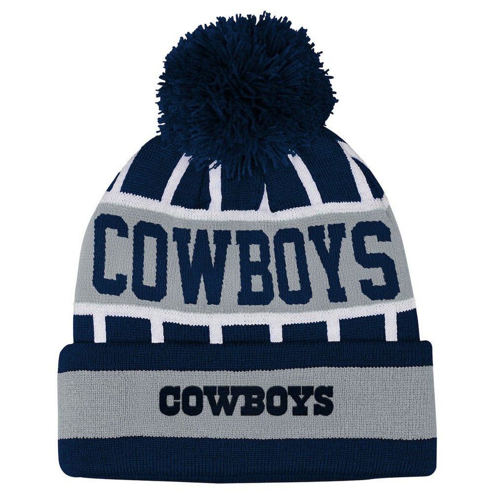 Outerstuff Youth Go Fast Cuffed Knit Hat with Pom - Dallas Cowboys